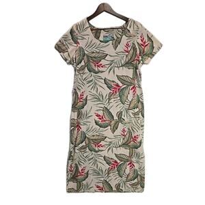 VTG Reyn Spooner Hawaiian Traditionals Shift Dress L Cotton Tropical Ginger Lily